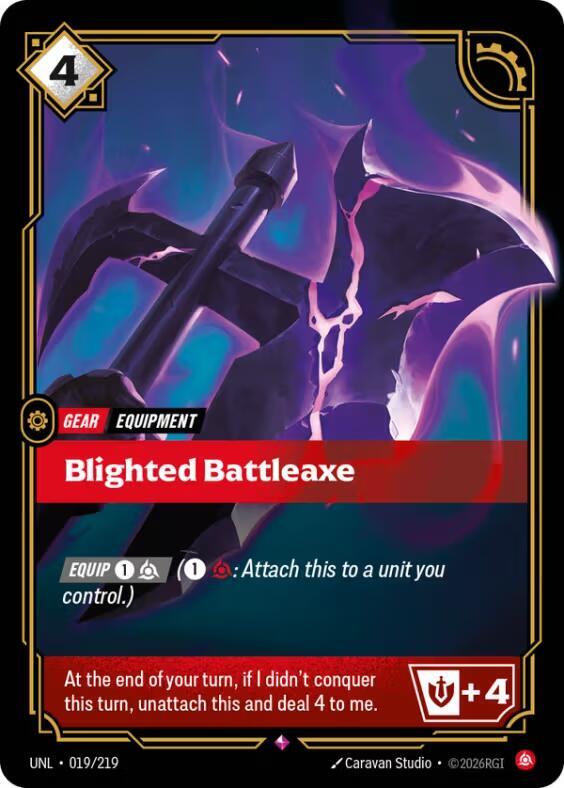 Blighted Battleaxe - 019/219 - Rare (Inglés Foil NM)