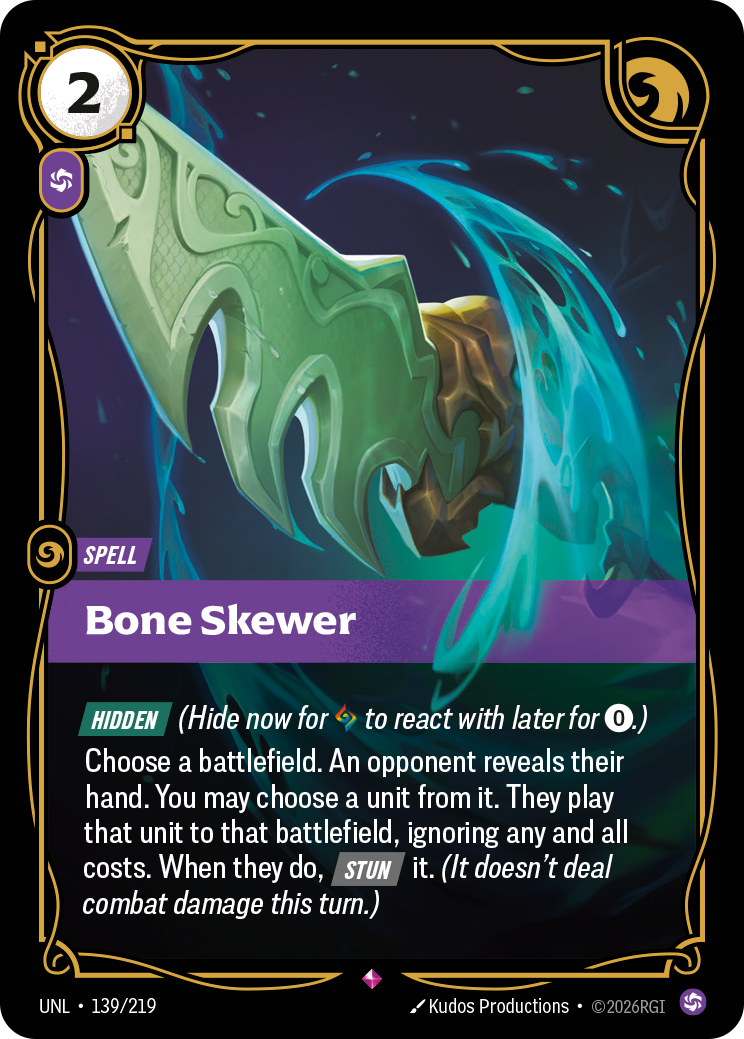 Bone Skewer - 139/219 - Rare (Inglés Foil NM)