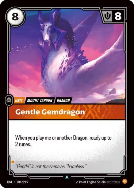 Gentle Gemdragon - 104/219 - Uncommon (Inglés NM)