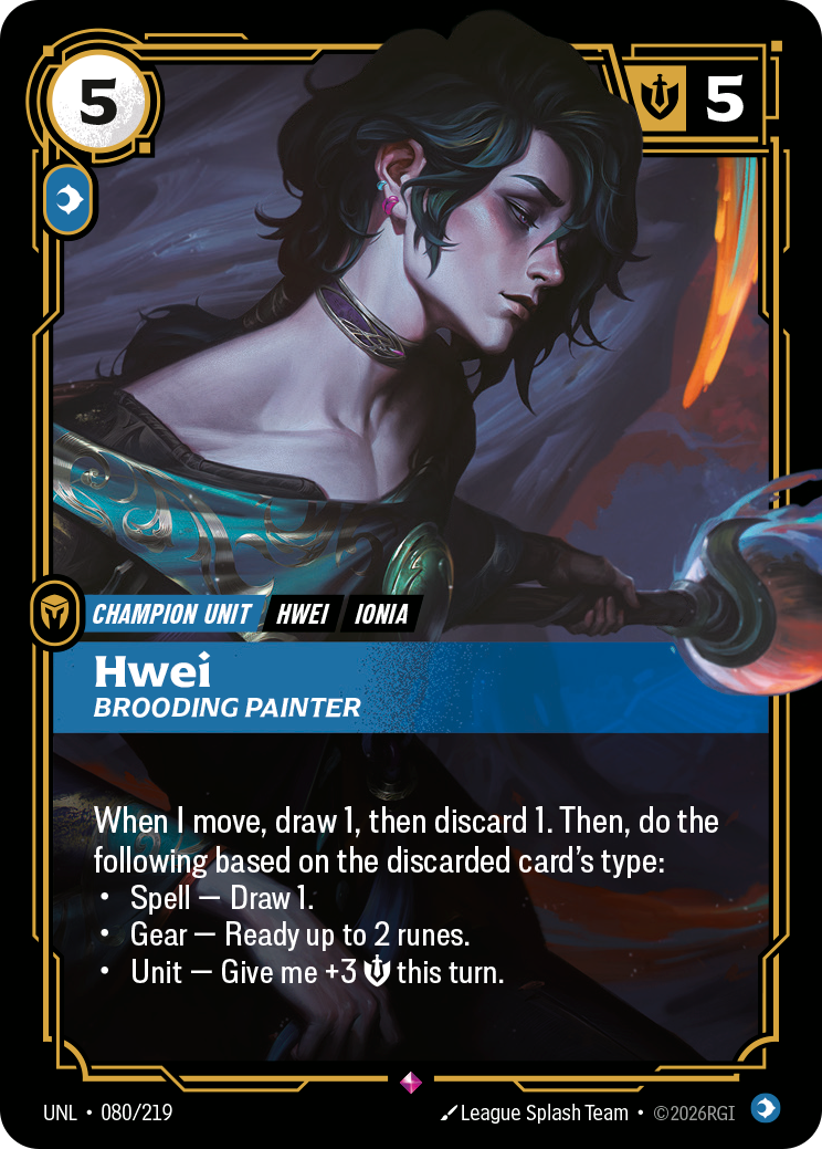 Hwei - Brooding Painter - 080/219 - Rare (Inglés Foil NM)