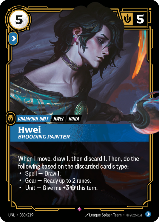 Hwei - Brooding Painter - 080/219 - Rare (Inglés Foil NM)