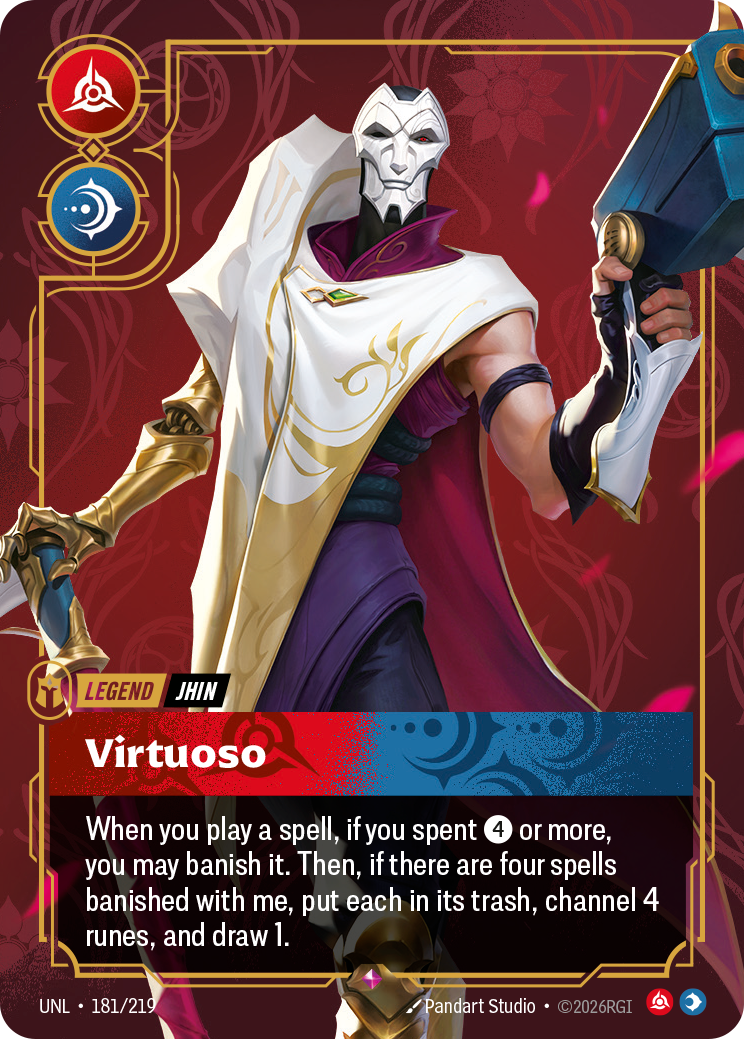Jhin - Virtuoso - 181/219 - Rare (Inglés Foil NM)