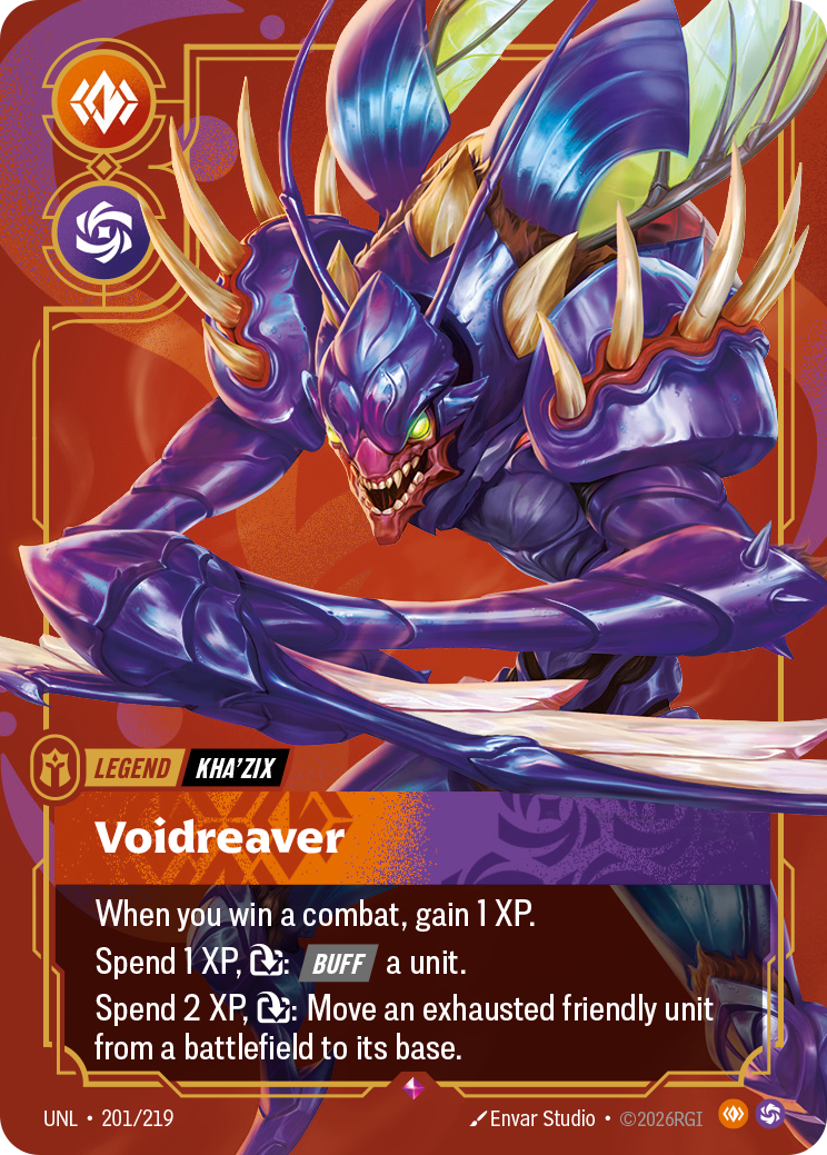 Kha'Zix - Voidreaver - 201/219 - Rare (Inglés Foil NM)