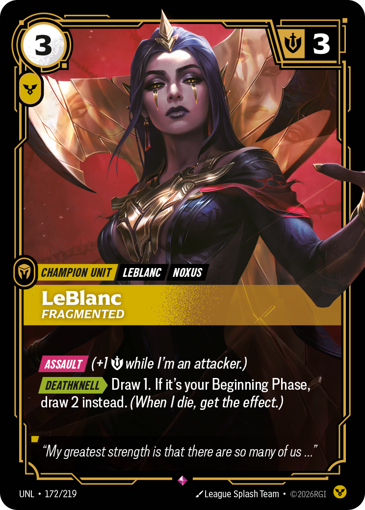LeBlanc - Fragmented - 172/219 - Rare (Inglés Foil NM)