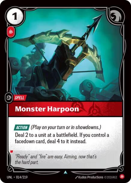 Monster Harpoon - 014/219 - Uncommon (Inglés NM)