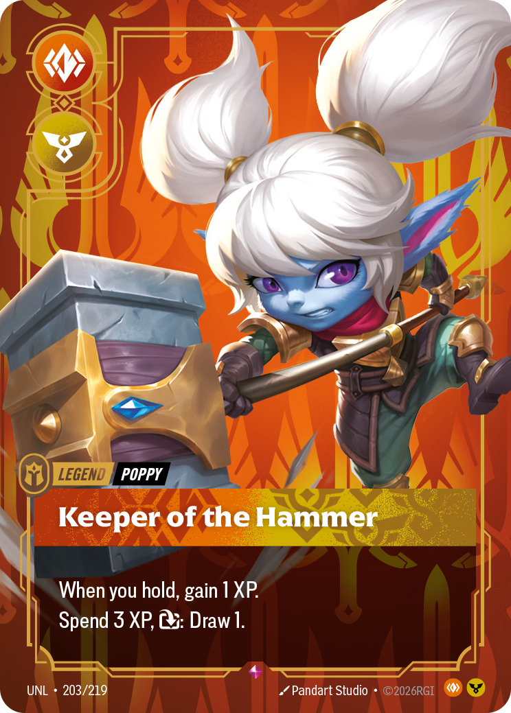 Poppy - Keeper of the Hammer - 203/219 - Rare (Inglés Foil NM)