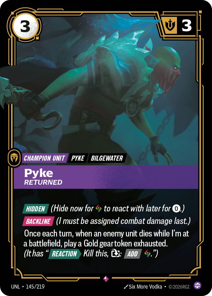 Pyke - Returned - 145/219 - Rare (Inglés Foil NM)