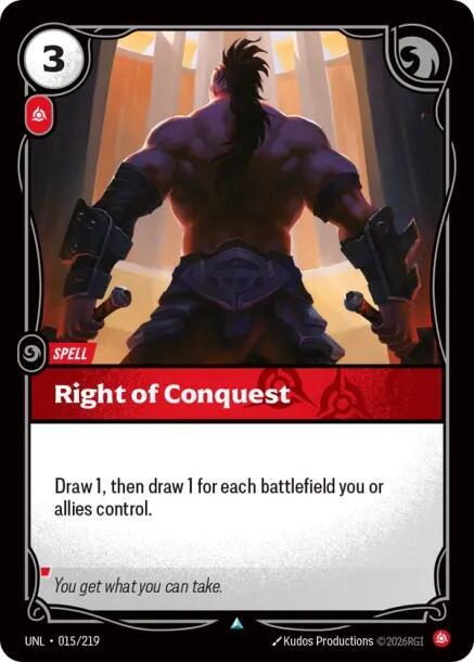Right of Conquest - 015/219 - Uncommon (Inglés NM)