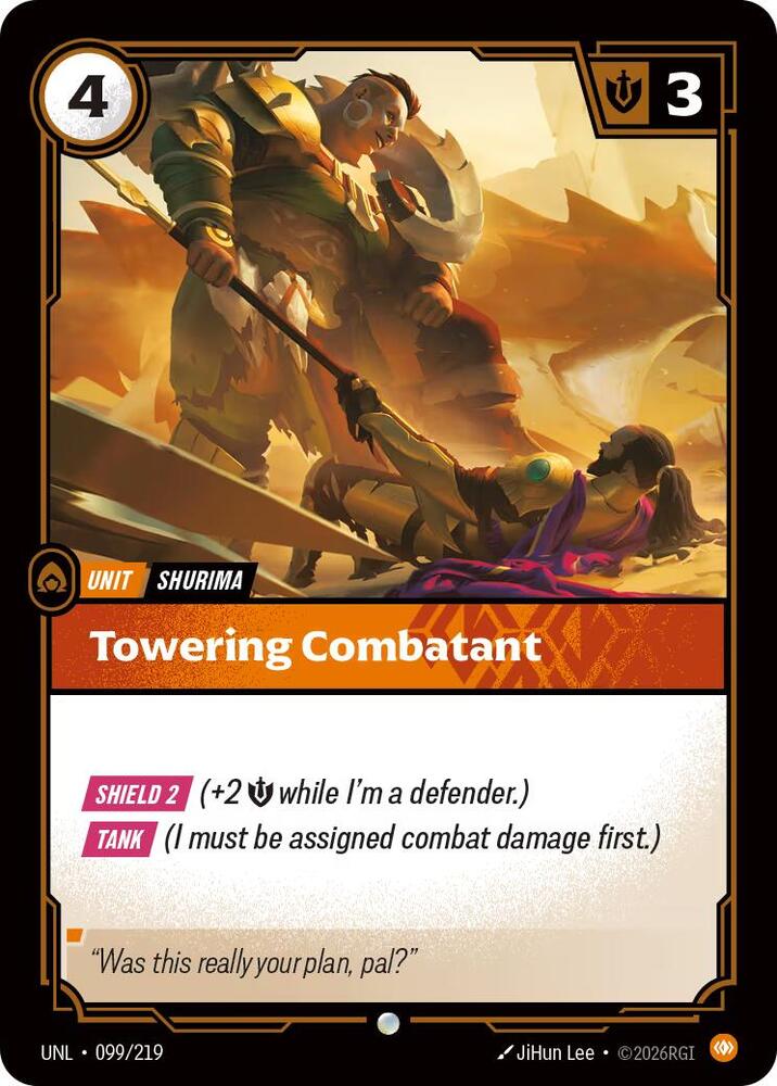 Towering Combatant - 099/219 - Common (Inglés NM)