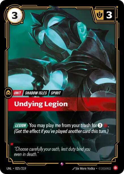 Undying Legion - 025/219 - Rare (Inglés Foil NM)