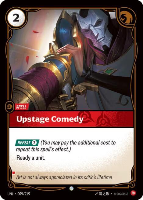 Upstage Comedy - 009/219 - Common (Inglés NM)