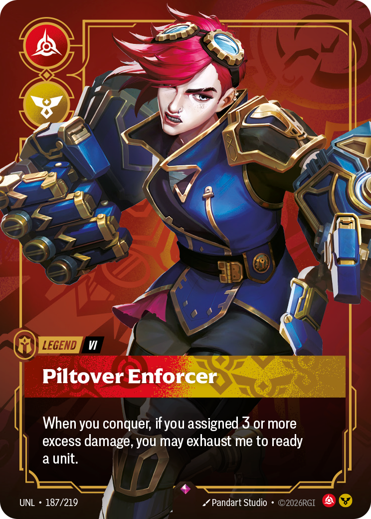 Vi - Piltover Enforcer - 187/219 - Rare (Inglés Foil NM)