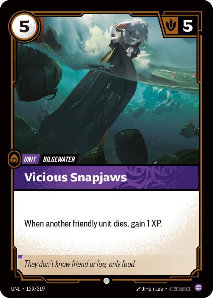 Vicious Snapjaws - 129/219 - Common (Inglés NM)