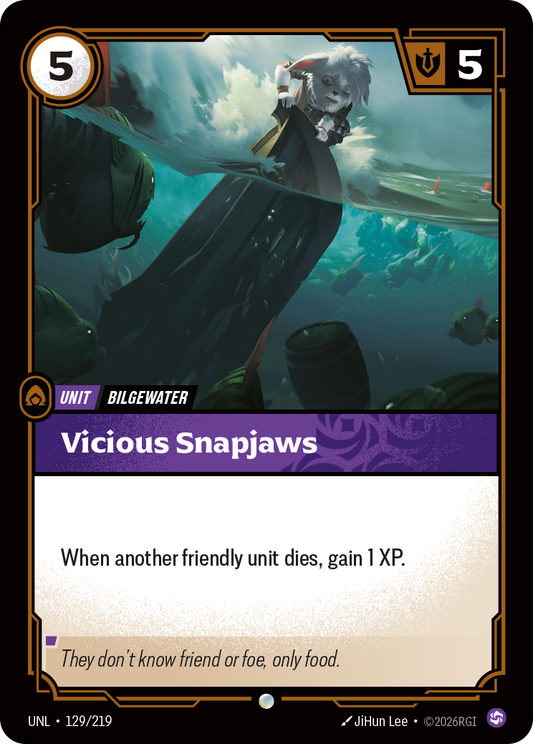 Vicious Snapjaws - 129/219 - Common (Inglés Foil NM)