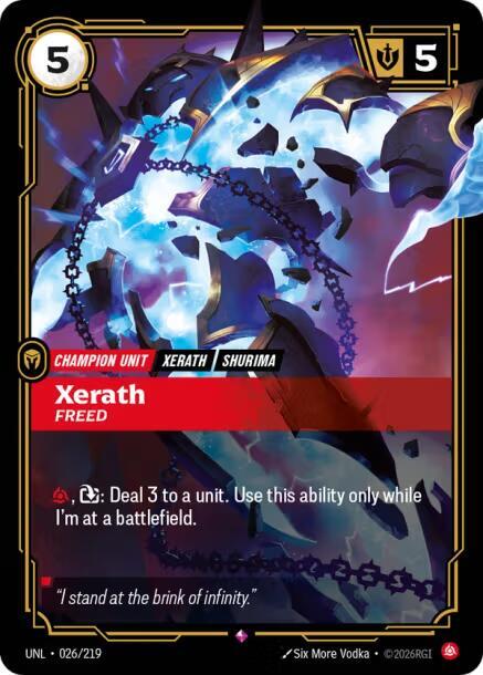 Xerath - Freed - 026/219 - Rare (Inglés Foil NM)