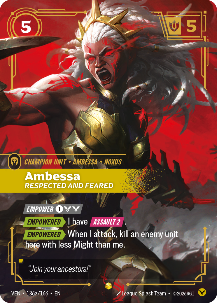 Ambessa, Respected and Feared - 136a/166 - Epic (Inglés Foil NM)