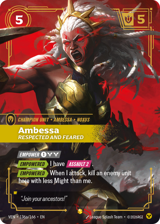 Ambessa, Respected and Feared - 136a/166 - Epic (Inglés Foil NM)