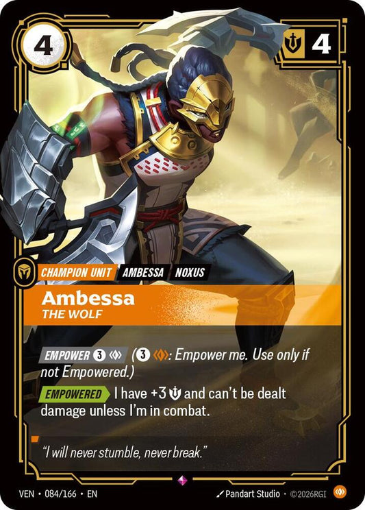 Ambessa, The Wolf - 084/166 - Rare (Inglés Foil NM)