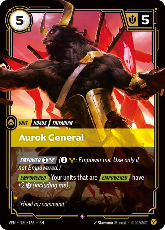 Aurok General - 130/166 - Rare (Inglés Foil NM)