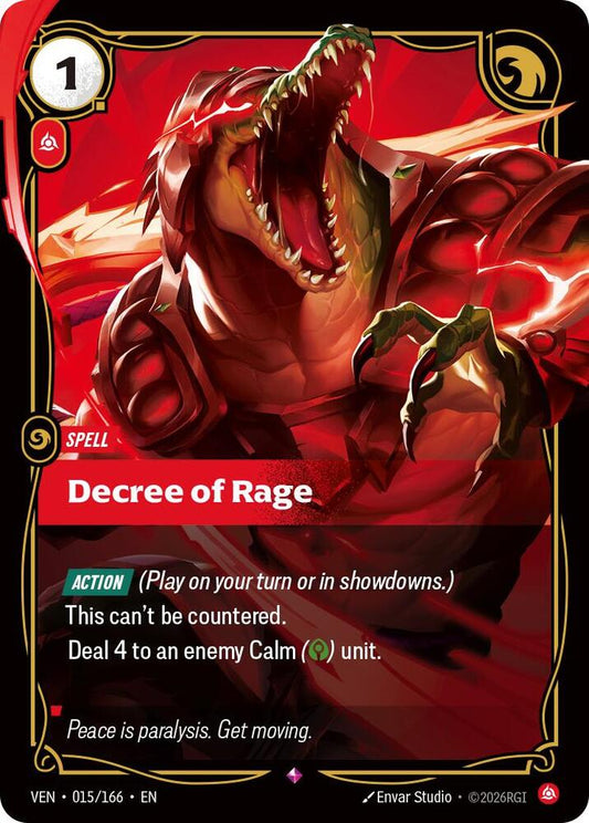 Decree of Rage - 015/166 - Rare (Inglés Foil NM)