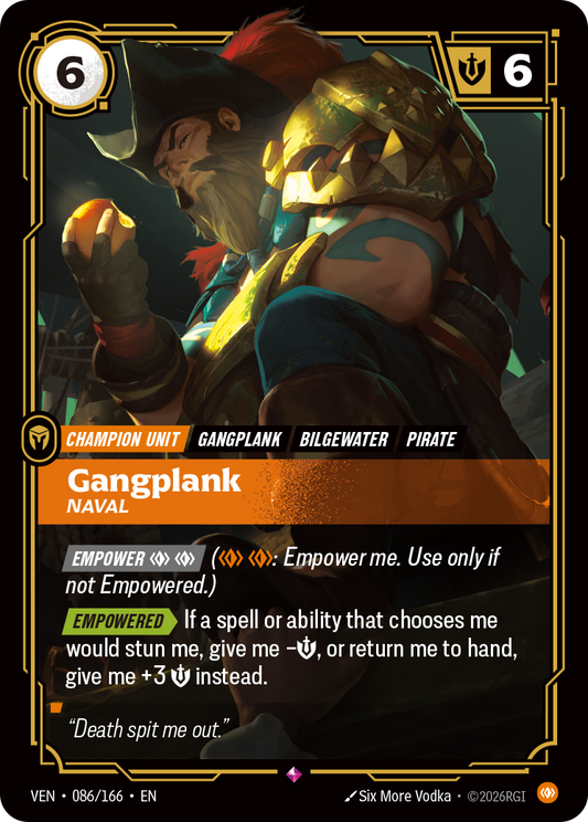 Gangplank, Naval - 086/166 - Rare (Inglés Foil NM)