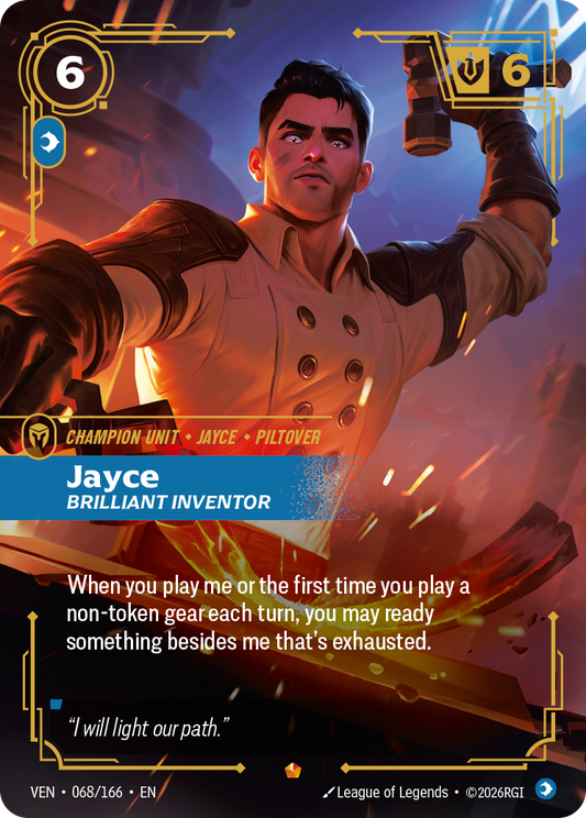 Jayce, Brilliant Inventor - 068/166 - Epic (Inglés Foil NM)