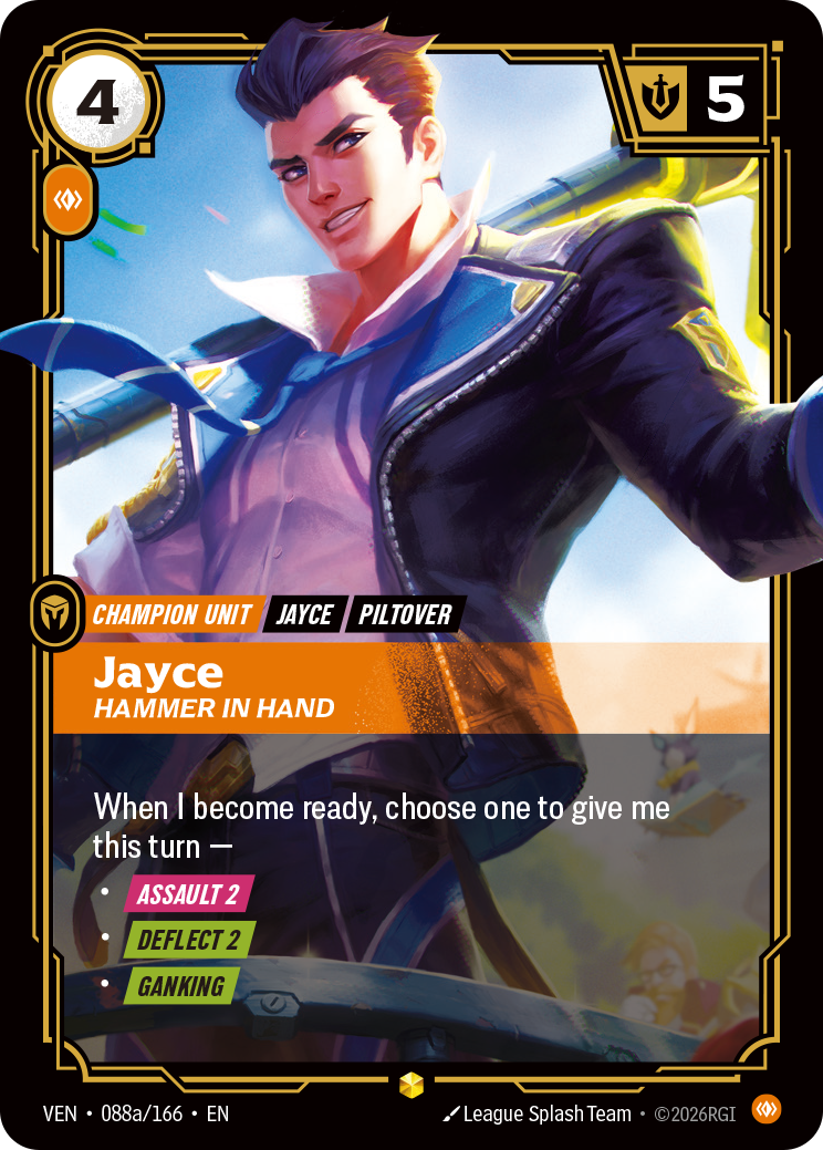 Jayce, Hammer in Hand - 088a/166 - Rare (Inglés Foil NM)