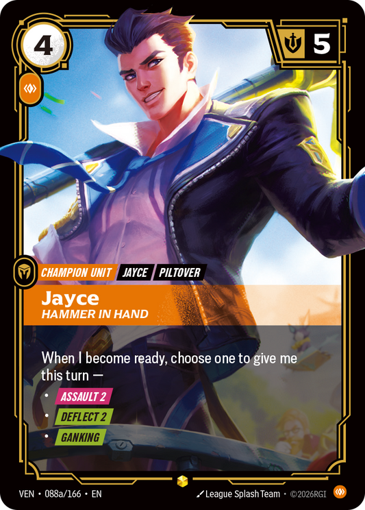 Jayce, Hammer in Hand - 088a/166 - Rare (Inglés Foil NM)