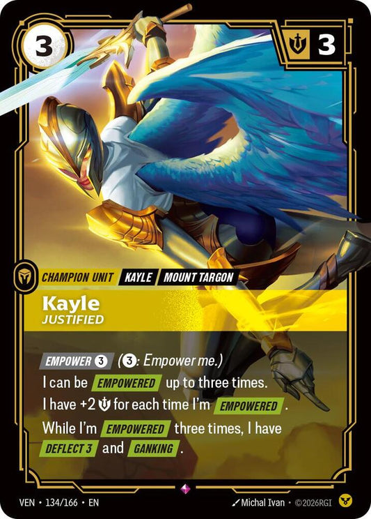 Kayle, Justified - 134/166 - Rare (Inglés Foil NM)