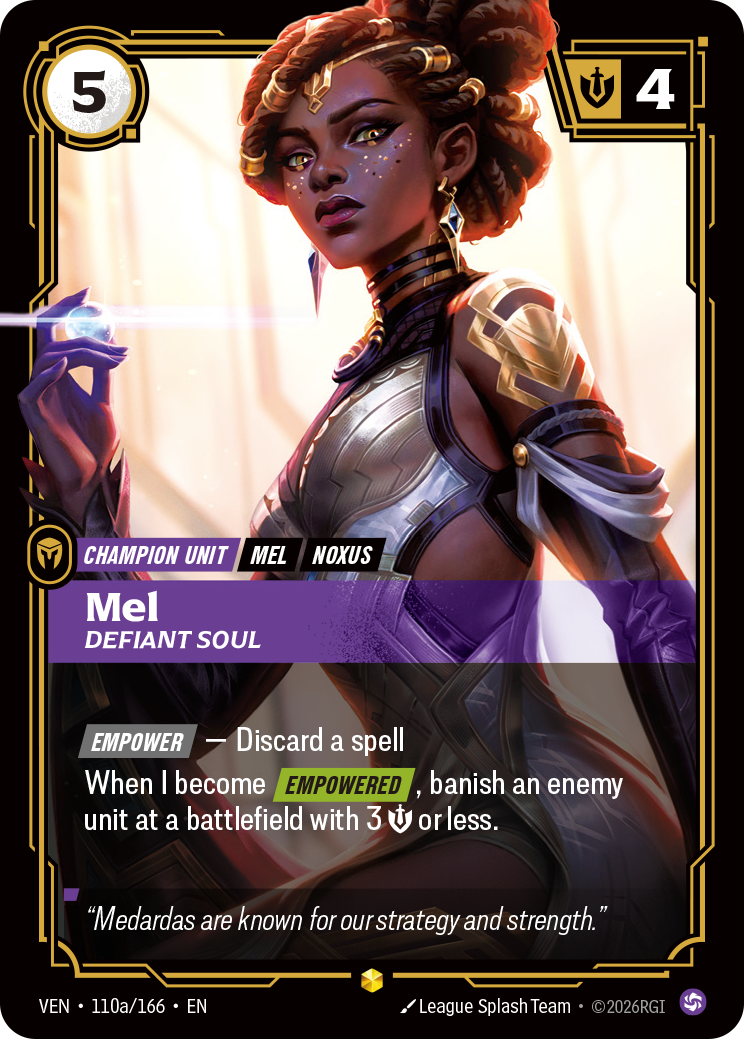 Mel, Defiant Soul - 110a/166 - Rare (Inglés Foil NM)