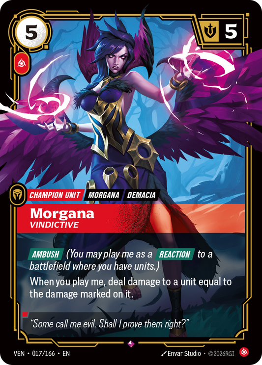 Morgana, Vindictive - 017/166 - Rare (Inglés Foil NM)