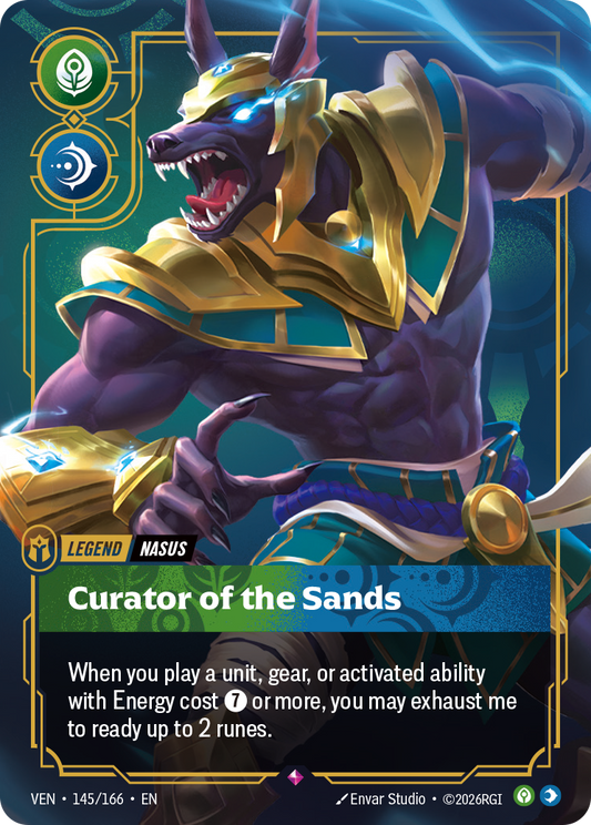 Nasus - Curator of the Sands - 145/166 - Rare (Inglés Foil NM)