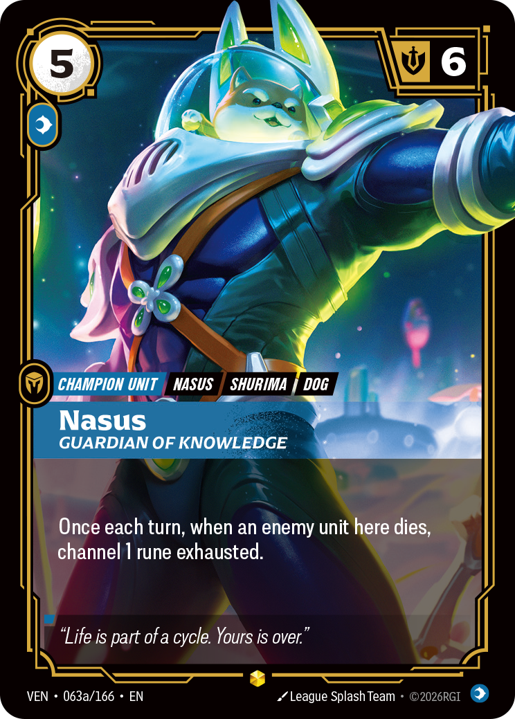 Nasus, Guardian of Knowledge - 063a/166 - Rare (Inglés Foil NM)