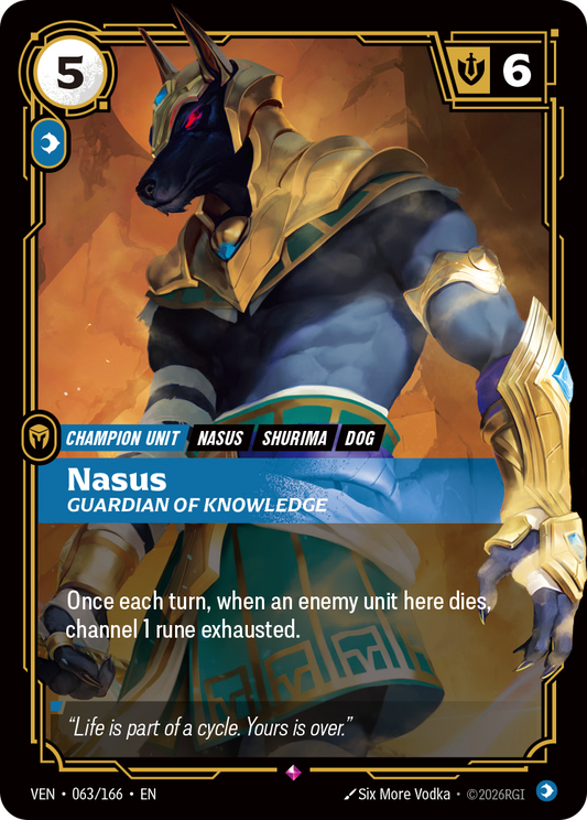 Nasus, Guardian of Knowledge - 063/166 - Rare (Inglés Foil NM)