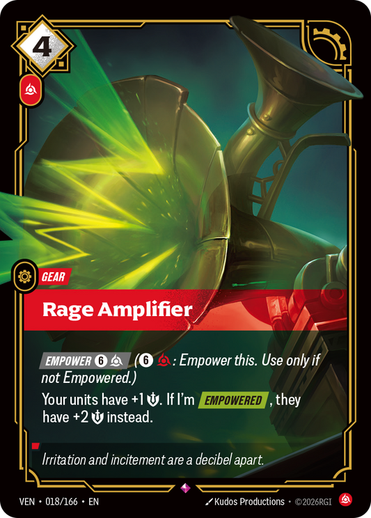 Rage Amplifier - 018/166 - Rare (Inglés Foil NM)