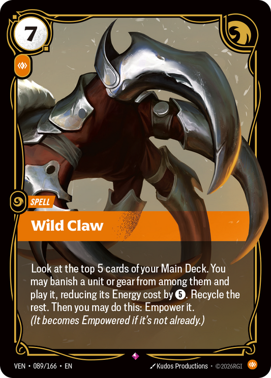 Wild Claw - 089/166 - Rare (Inglés Foil NM)