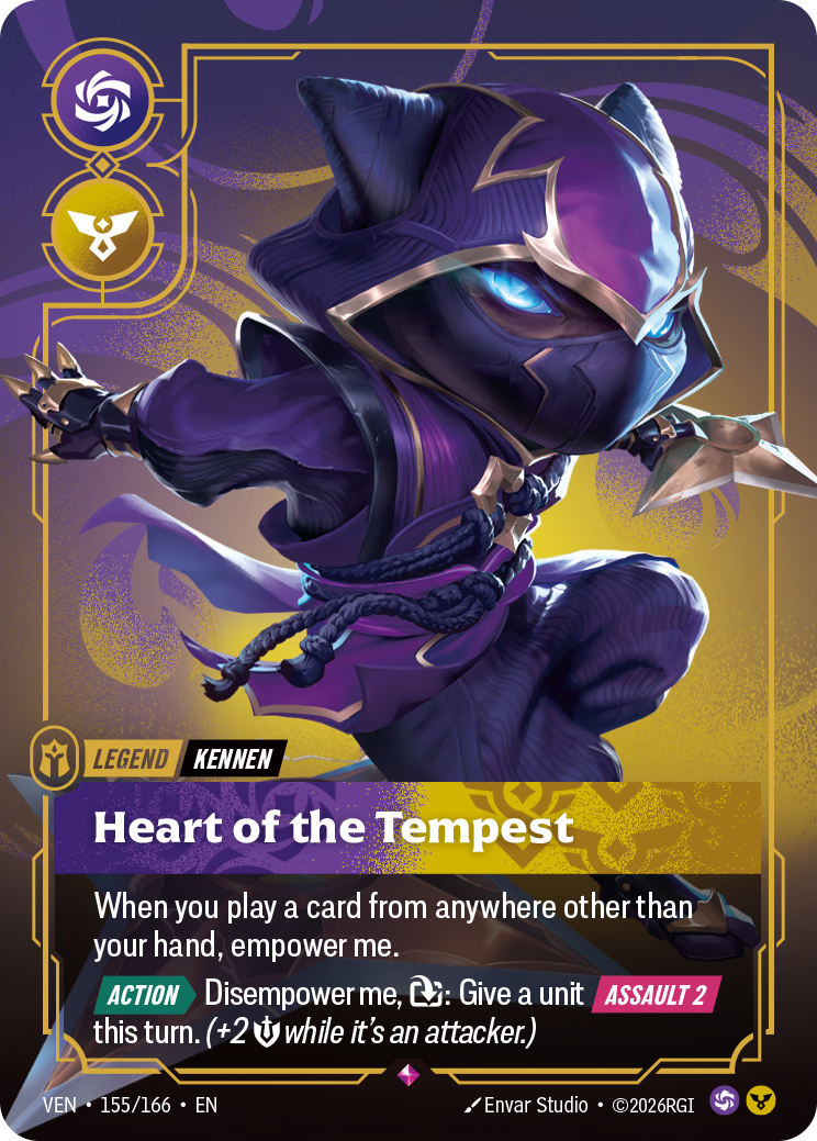 Yordle, Kennen - Heart of the Tempest - 155/166 - Rare (Inglés Foil NM)