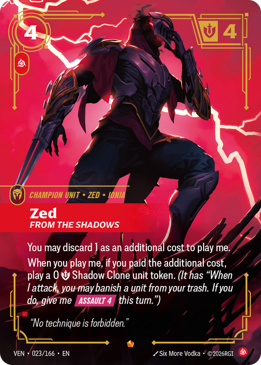 Zed, From the Shadows - 023/166 - Epic (Inglés Foil NM)