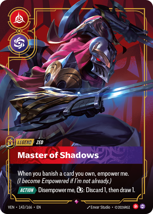 Zed - Master of Shadows - 143/166 - Rare (Inglés Foil NM)