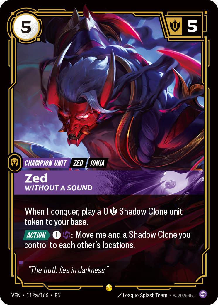 Zed, Without a Sound - 112a/166 - Rare (Inglés Foil NM)