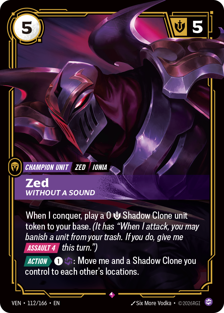 Zed, Without a Sound - 112/166 - Rare (Inglés Foil NM)