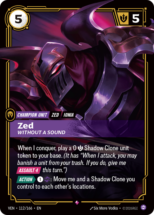 Zed, Without a Sound - 112/166 - Rare (Inglés Foil NM)